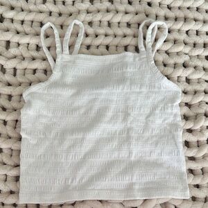 Old Navy White Textured Tank Top